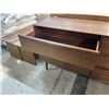 Image 2 : Modern 6-Drawer Dresser - Walnut, H32" x W63" x D19" - Some surface wear