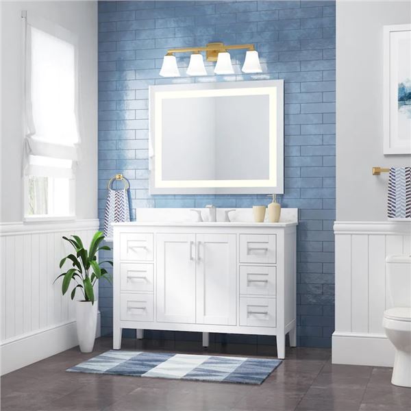 BNIB - Home Decorators Collection Ellia 48" White Vanity Combo (1001 320 213)