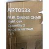 Image 3 : New Open Box - Article - Set of 2 RUS Light Oak Dining Chairs - RV: $269 CAD (ART0533)