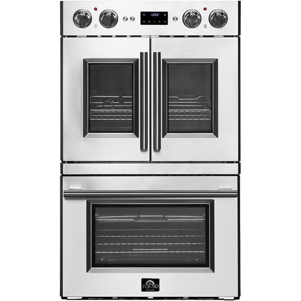 New - Forno Gallico 30" Electric French Door Wall Oven - RV: $5999 CAD - Dents on the door handle
