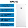 Image 2 : NEW - KENMORE 14 Cu. Ft (390L) Convertible Freezer/Refrigerator - R.V. $1,299.99
