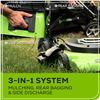 Image 2 : NEW - GREENWORKS Electric Lawn Mower 21" 3-in-1 - R.V. $299
