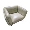 Image 1 : Light Beige Leather Sofa, H30" x W40" x D35"