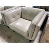 Image 2 : Light Beige Leather Sofa, H30" x W40" x D35"