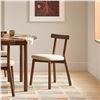 Image 1 : New - Set of 2 Article Ulka Dining Chairs - Ratine Buff and Walnut - RV: $398 CAD (ART4558)