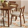 Image 2 : New - Set of 2 Article Ulka Dining Chairs - Ratine Buff and Walnut - RV: $398 CAD (ART4558)