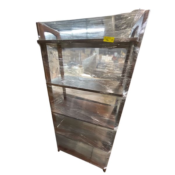 New - Brown Bookshelf, H71" x W32" x D13" - without box