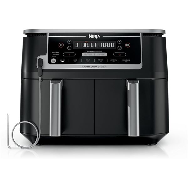 Ninja Foodi 10 QT 6-in-1 DualZone Smart XL Air Fryer, 2 Independent 5QT Baskets, Smart Cook Thermome