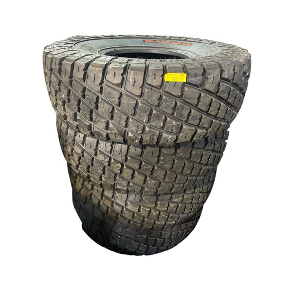 Set of 4 New Black Bear Baja Rally Radial Tubeless M+S Tires - RV: $2000 CAD, 40X13.50R17LT, 6PR, 12