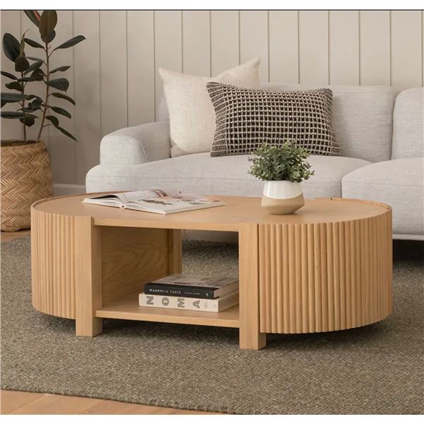 New Open Box - Article Fortra Coffee Table - White Oak - RV: $999 CAD (ART0237)