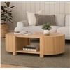 Image 1 : New Open Box - Article Fortra Coffee Table - White Oak - RV: $999 CAD (ART0237)