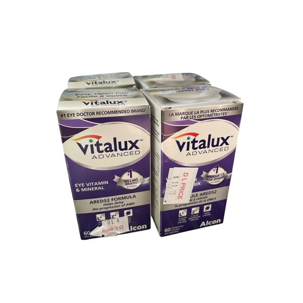 4-Pcs Vitalux Advanced Eye Vitamin & Mineral - RV: $88 CAD