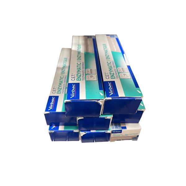 8-Pcs Virbac CET Enzymatic 70g Toothpaste| - RV: $176 CAD (Exp 02/2028) - Pet Dental Care Toothpaste