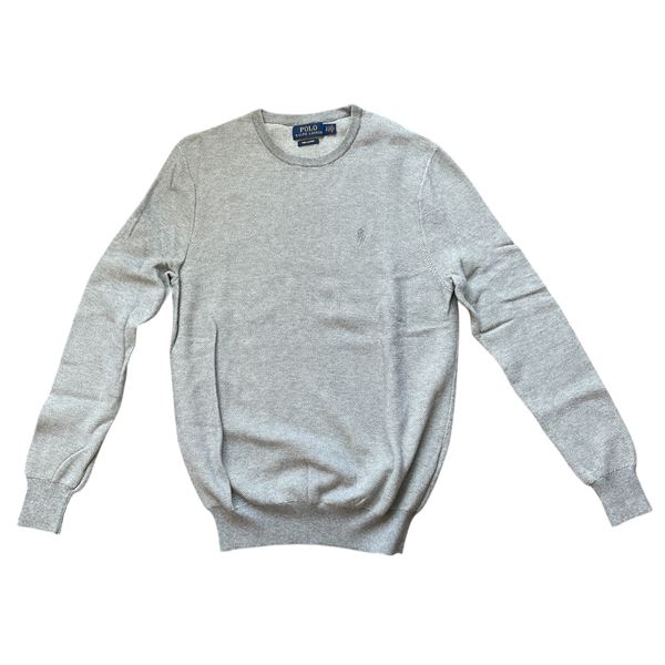 Authentic Polo Ralph Lauren Grey Knit Sweater (Unworn - Size S)