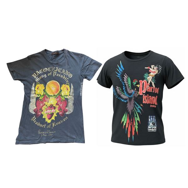 Authentic Paco Chicano By Christian Audigier and Ed Hardy "Parrot Jungle Love" T-Shirts (Size S)