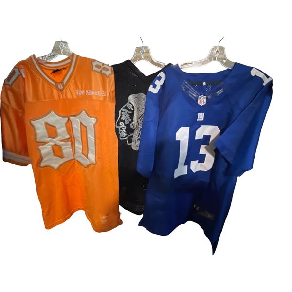 Group of 3 Jerseys (NFL Giants, NHL Blackhawks, and Los Angeles)