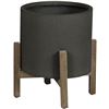 Image 1 : BNIB LH - Patio Round Standing Pot Small - Black Stone - RV: $139.99 CAD (PAT015-BL)