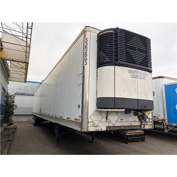 Utility Trailer 53” Reefer No Papers No Registration. Used for storage