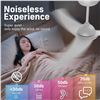 Image 2 : BNIB - TAVZAKE 56" Ceiling Fan with Lights White - RV: $159.99 CAD, with Light and Remote Control