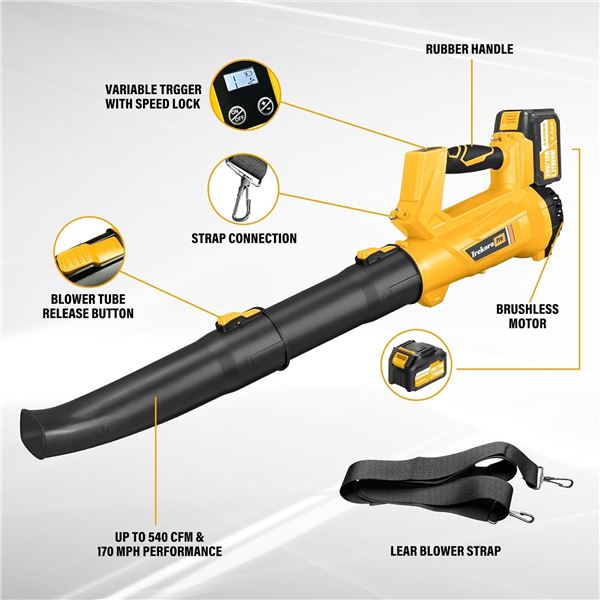 New - AKOBR Cordless Leaf Blower - RV: $129.99 CAD