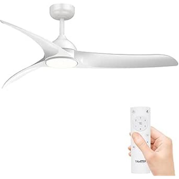 BNIB - TAVZAKE 56" Ceiling Fan with Lights White - RV: $159.99 CAD, with Light and Remote Control