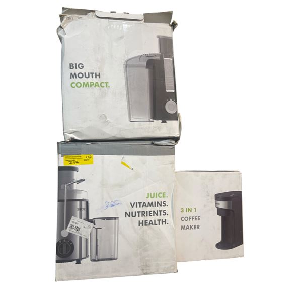 Group of 2 Sifene Centrifugal Juicers (Models ARM512 or ARM516) and Coffee Maker 9KC211) - Colours S