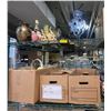 Image 1 : Assortment of Decorative Vases, Lamps, Vintage Books, and Autumn Harvest Basket