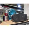 Image 2 : Shelf of Sony Boombox, Wall Sconces, Picture Frames, Lantern and Desk Fan