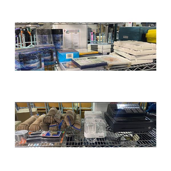 Group of Misc items - Cash Register, Tumblers, New Picture Frames, CD/DVD Sleeves, and More