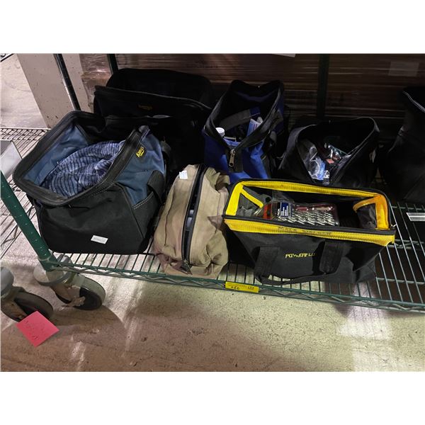 6 Assorted Tool Bags with Contents Including Screwdriver Bit Sets, and More