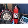 Image 4 : Shelf of Misc Items: Fire Extinguisher, Blood Pressure Monitor, Shoes, and More