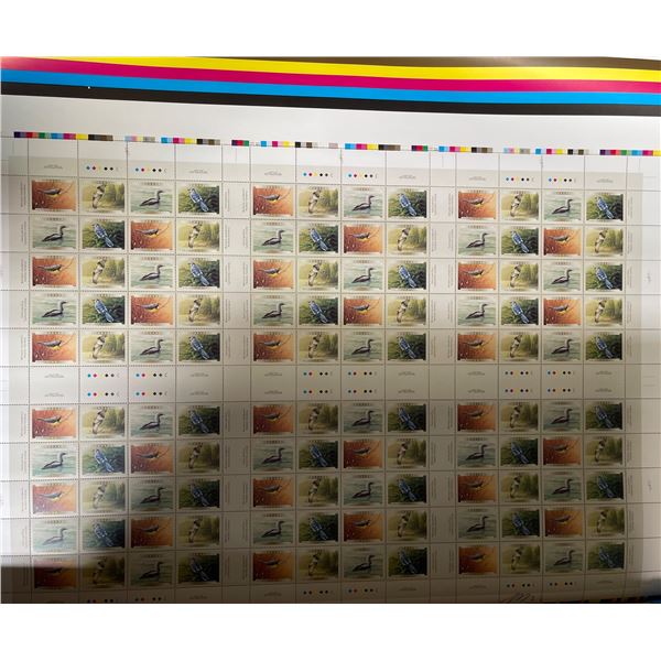 Birds of Canada Signed Uncut Press Sheet w/COA - Issue Date March 1, 2000