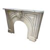 Image 1 : Large White Wood Decorative Fireplace, H47" x W62" x 17"