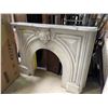 Image 2 : Large White Wood Decorative Fireplace, H47" x W62" x 17"