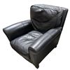 Image 2 : Natuzzi Black Leather Club Chair, Approx. H31" x W35" x D36"