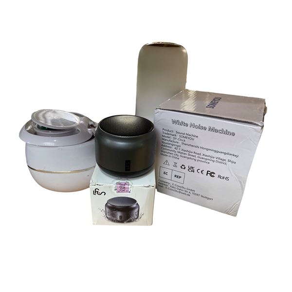 Group of Small Gadgets - Bluetooth Speaker, Sound Machine, and More (As - Is)