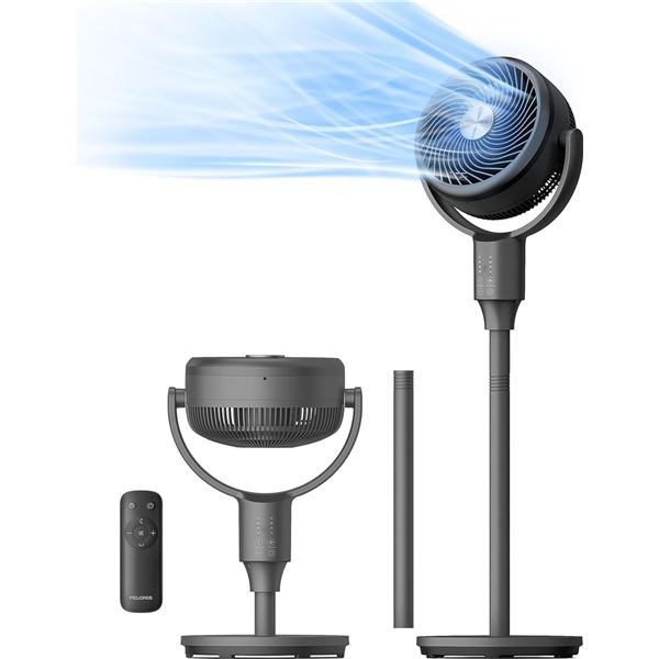 New - PELONIS Standing Fan - RV: $99.99 CAD - 135-degree + 90-degree Auto Oscillation (PSFAS07R2ALGC