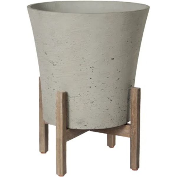 New - LH Imports Patio Tapered Large Standing Pot -RV: $160 CAD  (White Wash - PAT026-L)