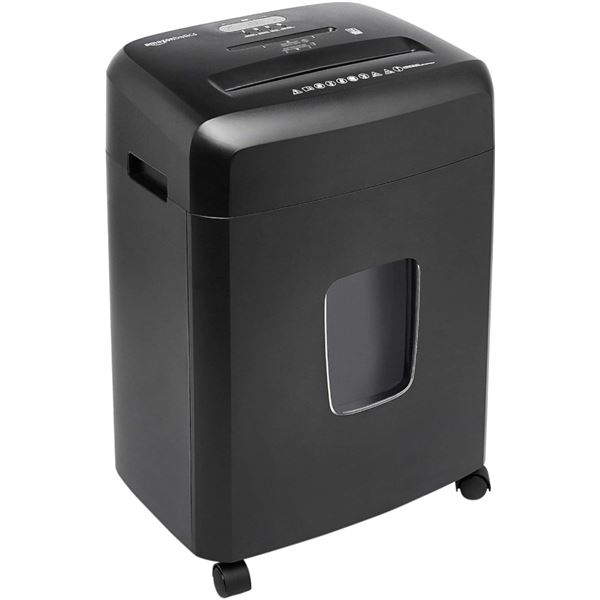Group of 2 - Amazon Basics 15 Sheet - original model Cross Cut Paper, CD Credit Card Office Shredder