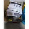 Image 3 : ActionPacker Storage Box, Set of Dinnerware, and Basket of Misc Household items
