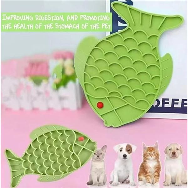 9-Pcs New Dog and Cat Fish-Shaped Slow Feeder - RV: $90