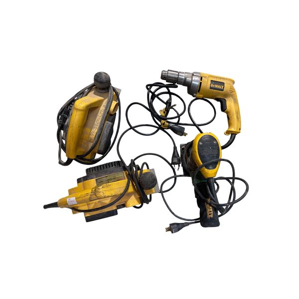 DeWalt Power Tool Lot: D26441 Palm Sander, DW235G Drill & DW680 Planer