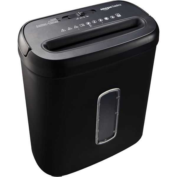 Amazon Basics 8-Sheet Cross-Cut Paper Shredder and Credit Card Shredder