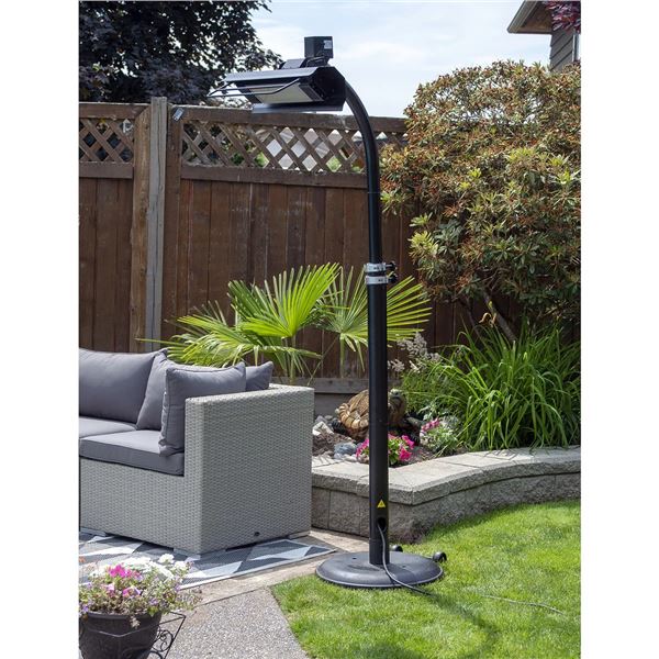 Paramount Lip-15-tgg-sp-sb-sp Bk Stainless Steel Electric Telescopic Infrared Patio Heater