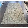 Image 1 : Vintage Persian Style Medallion Rug Sage Green & Earth Tones - Approx 110in x 65in