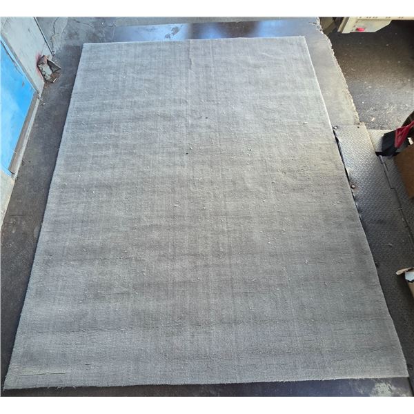 Modern Textured Area Rug Minimalist Solid Grey/Taupe - Approx 131in x 96in