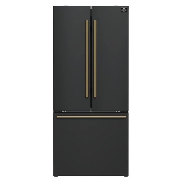 New Open Box - Forno 30" French Door Refrigerator Black (Model FFFFD1974-31BLK)