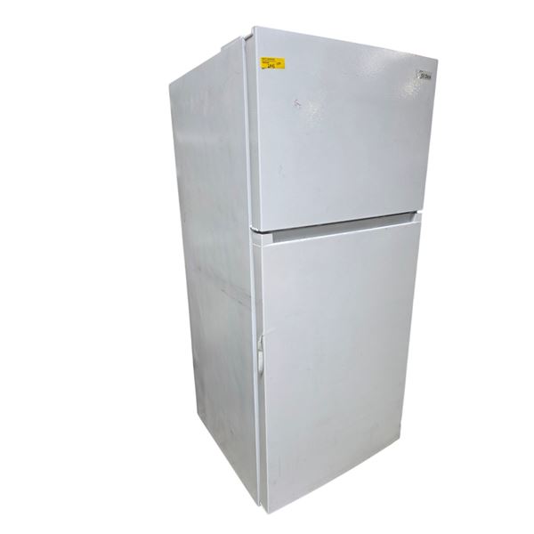 Midea 30" Top Mount Freezer Refrigerator - Tested, Powers on - minor door dent (MRT18S2AWW)