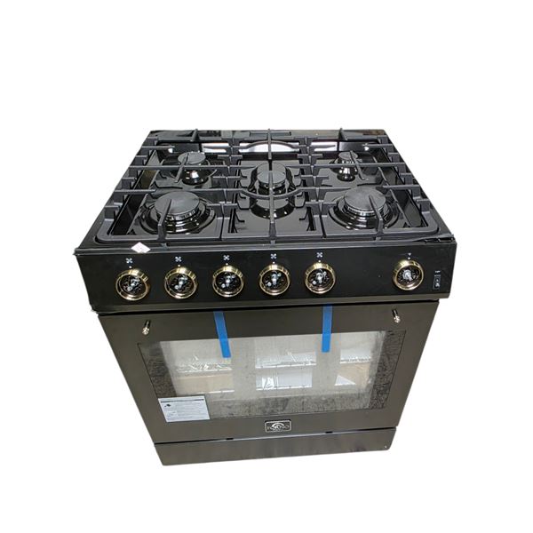 Forno Espresso 30" Black Gas Range