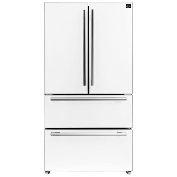 New in Box - Forno 36" French Door Refrigerator White (Model FFRBI1820-36WHT)
